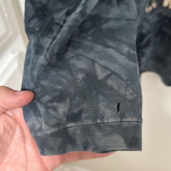 Vintage 90’s Back To Earth Mens Black Hand Tie Dye Wolves Graphic T-Shirt Large - Picture 3 of 7
